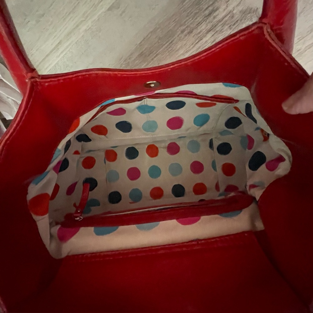 KATE SPADE RED SATCHEL HANDBAG - Picture 6 of 14